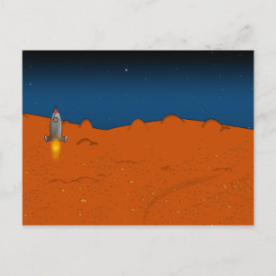 Carte Postale atterrissage sur mars