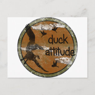 Carte Postale ATTITUDE DE DUCK pour le chasseur