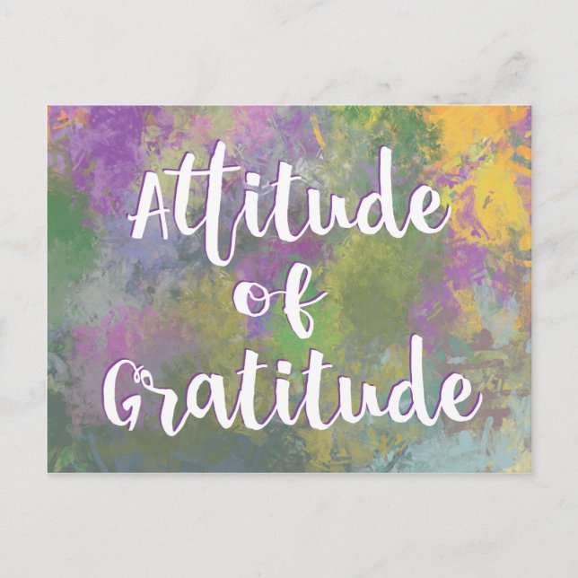 Carte Postale Attitude de Gratitude inspiration dire (Devant)