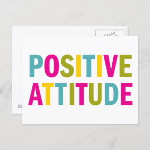 Carte Postale Attitude positive dans les couleurs vives