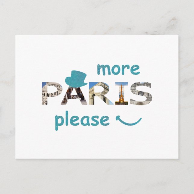 Carte Postale Attractions de Paris Plus de Paris S'il vous plaît (Devant)