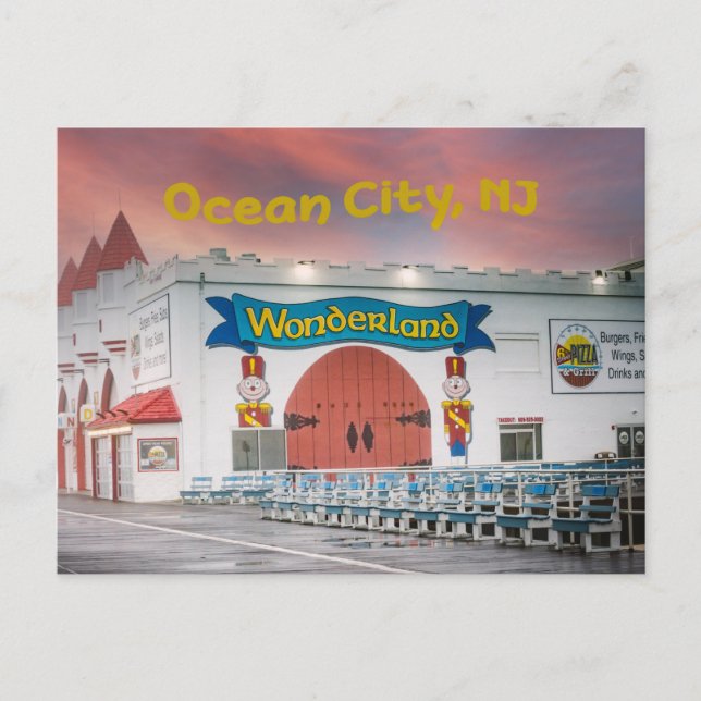 Carte Postale Attractions Ocean City Boardwalk (Devant)