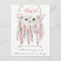 Attrape-rêves tribal boho plumes fleurs natif