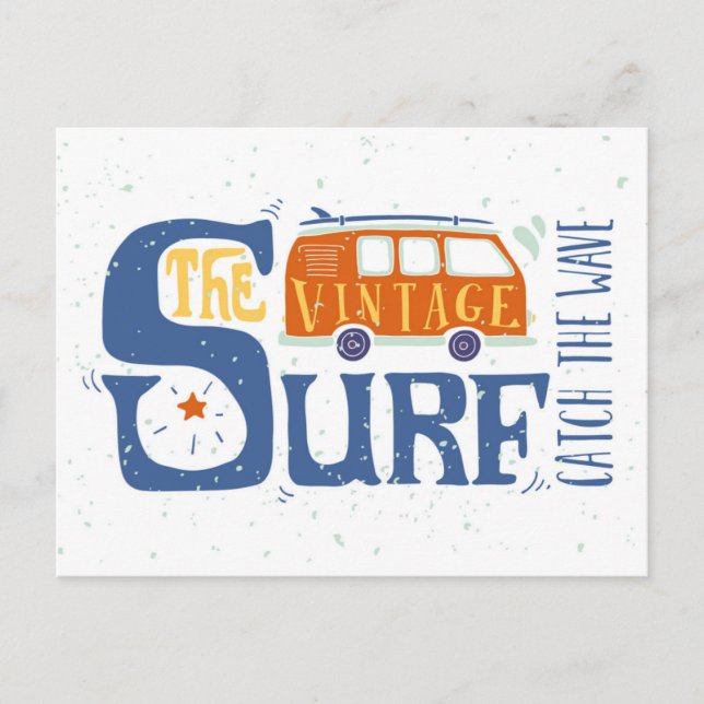 Carte Postale Attraper L'Affiche De La Vague (Devant)