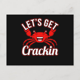 Carte Postale Attrapons le crackin Crabbing Crab Crab Lobster