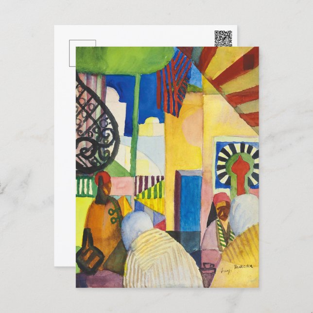 Carte Postale Au Bazar | Auguste Macke | (Devant / Derrière)