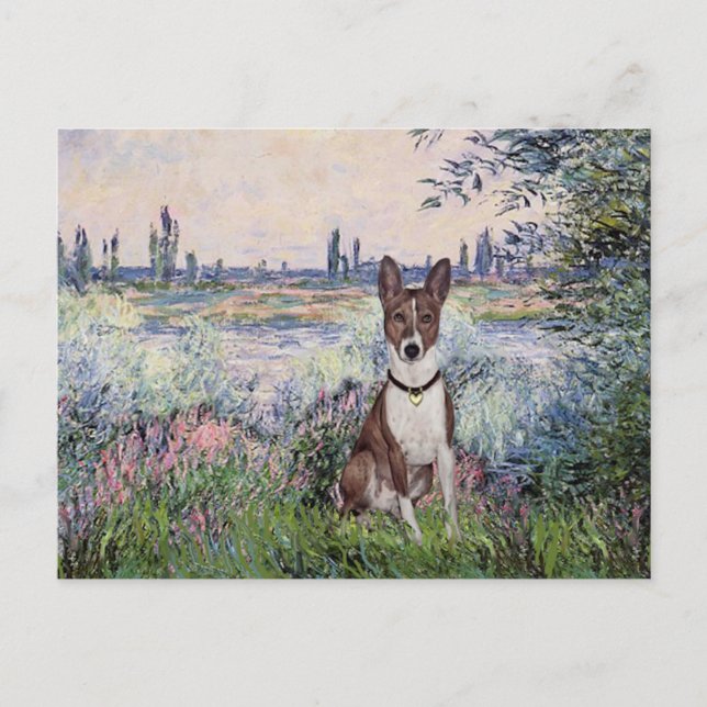 Carte Postale Au bord de la Seine - Basenji (Devant)