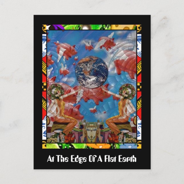 Carte Postale Au Bord D'Une Terre Plate (Devant)