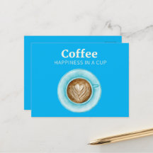 Carte postale au café