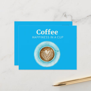 Carte postale au café