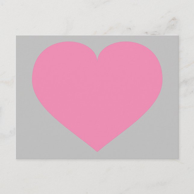 Carte postale au coeur rose (Devant)