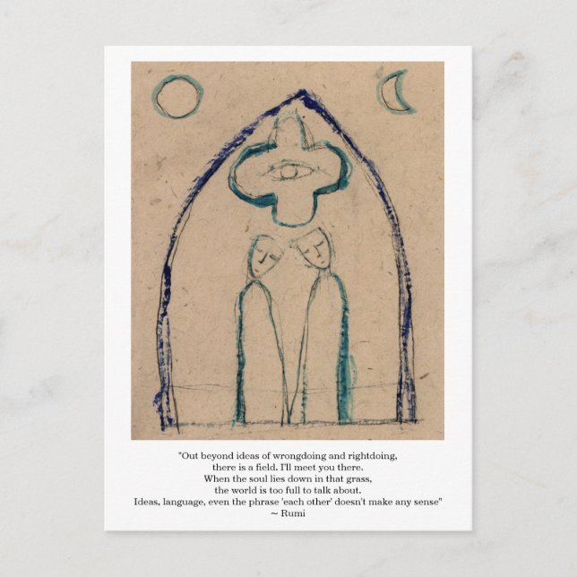 Carte Postale Au-delà des idées de mauvaises actions et de bonne (Devant)