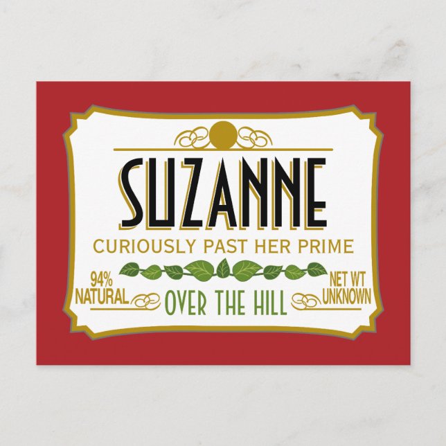 Carte Postale Au-dessus de la colline Amusante fête d'anniversai (Devant)