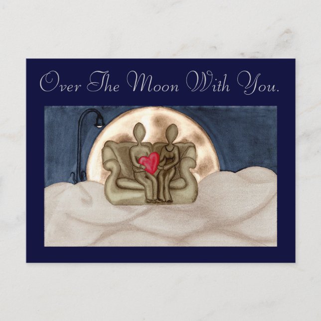 Carte Postale Au-dessus de la lune (Devant)