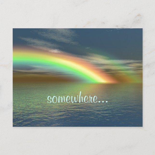 Carte Postale Au-dessus de l'arc-en-ciel (Devant)