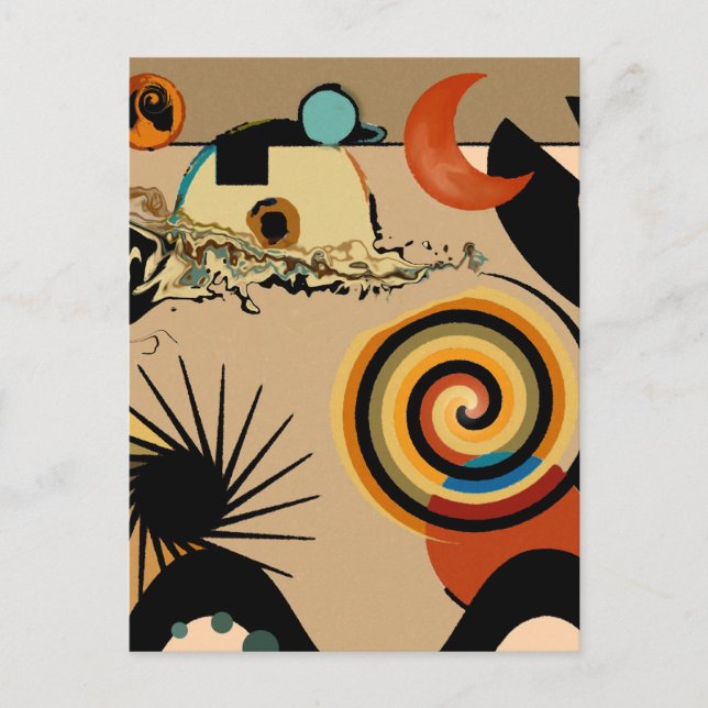 Carte Postale Au-dessus de l'océan - Abstrait (Devant)