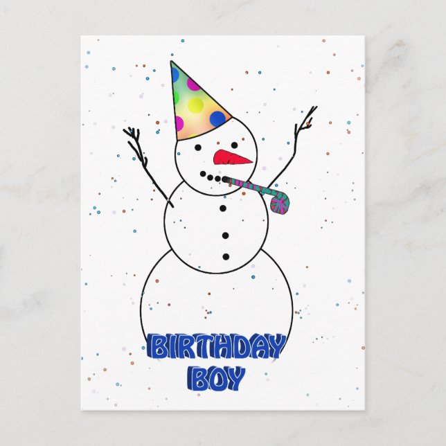 Carte Postale Au garçon d'anniversaire ! (Devant)