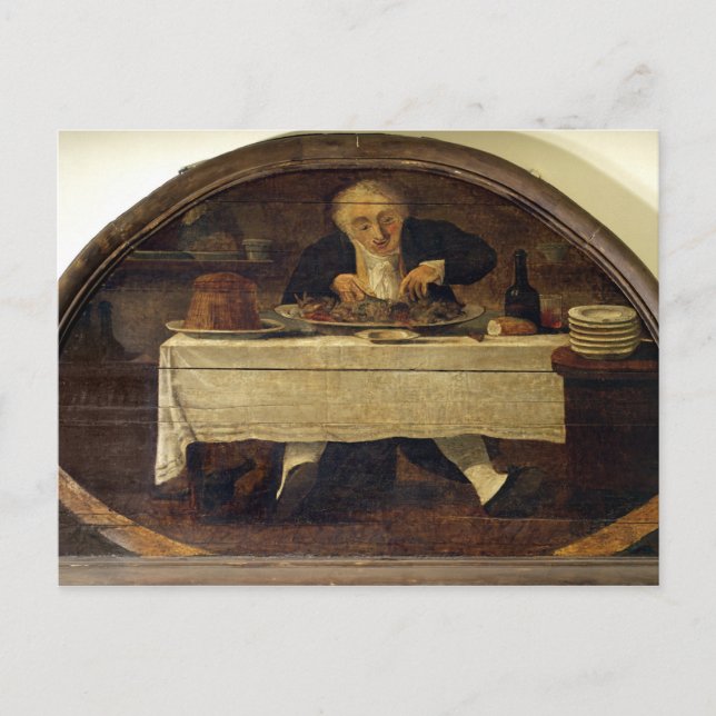 Carte Postale Au Gourmand', panneau de magasin pour Corcellet (Devant)