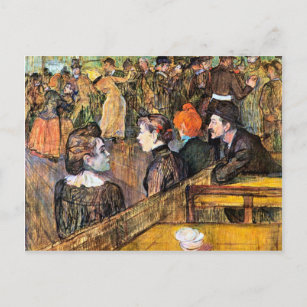 Carte Postale Au Moulin de la Gallette par Toulouse-Lautrec
