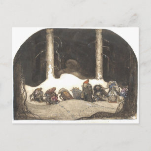 Carte Postale Au Night Christmas John Bauer