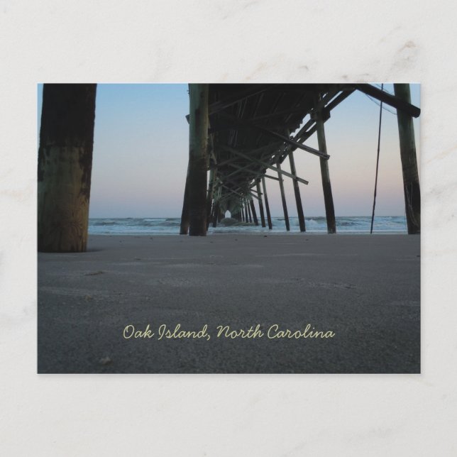Carte Postale Au niveau de la mer - Oak Island, NC (Devant)