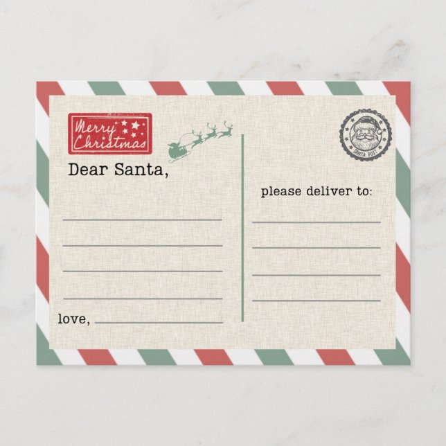 Carte postale au Père Noël (Devant)