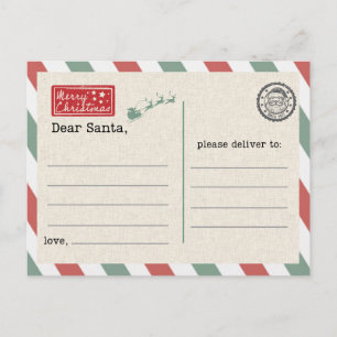 Carte postale au Père Noël