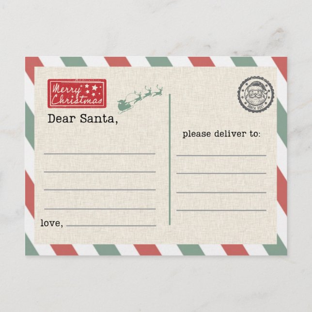Carte postale au Père Noël (Dos)