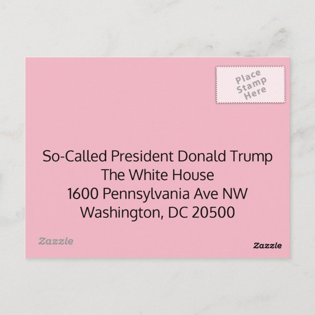 Carte postale au président Trump