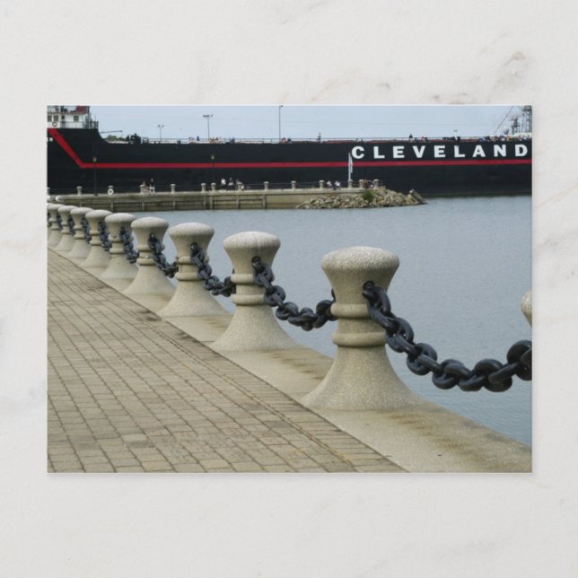 Carte Postale Au quai de Cleveland dans l'Ohio (Devant)