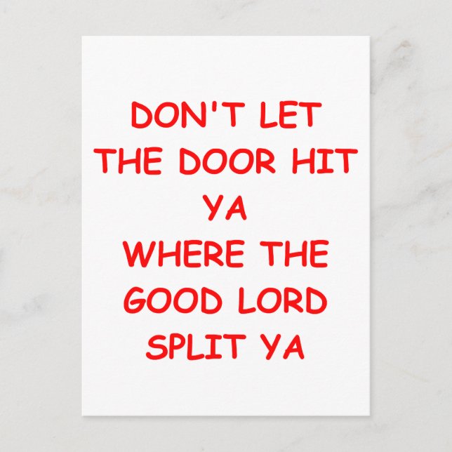 Carte Postale au revoir (Devant)