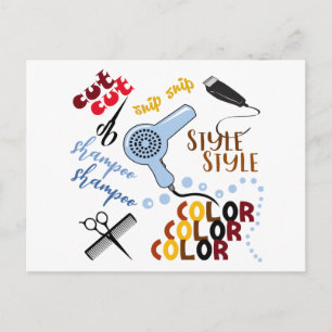 Carte Postale Au Salon De Coiffure