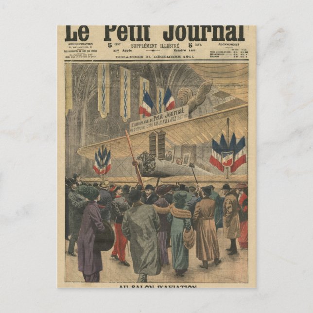 Carte Postale Au Salon des aéronefs (Devant)