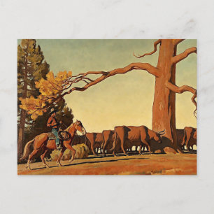 Carte Postale “Au sommet de la crête” Art occidental par Maynard