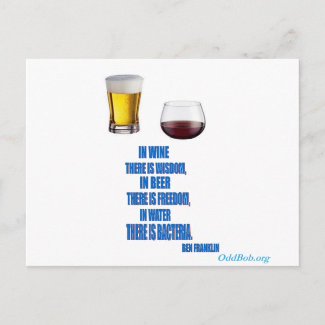 Carte Postale Au Vin... (Devant)