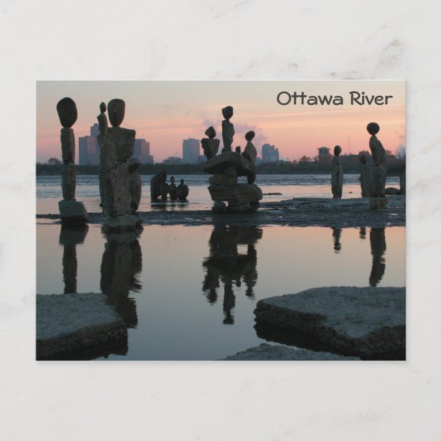 Carte Postale Aube sur la rivière des Outaouais. (Devant)