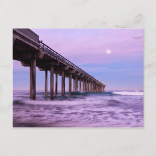 Carte Postale Aube violette sur la jetée, Californie