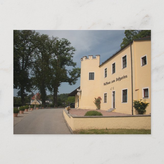 CARTE POSTALE AUBERGE POUR JARDIN DE COUR SOUS SERRURE A LA HAYE (Devant)