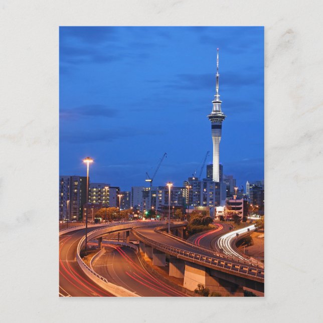 Carte Postale Auckland City à Dusk (Devant)