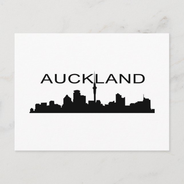 Carte Postale Auckland en Silhouette (Devant)