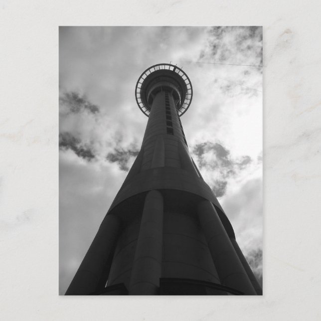 Carte Postale Auckland NZ Sky BW (Devant)