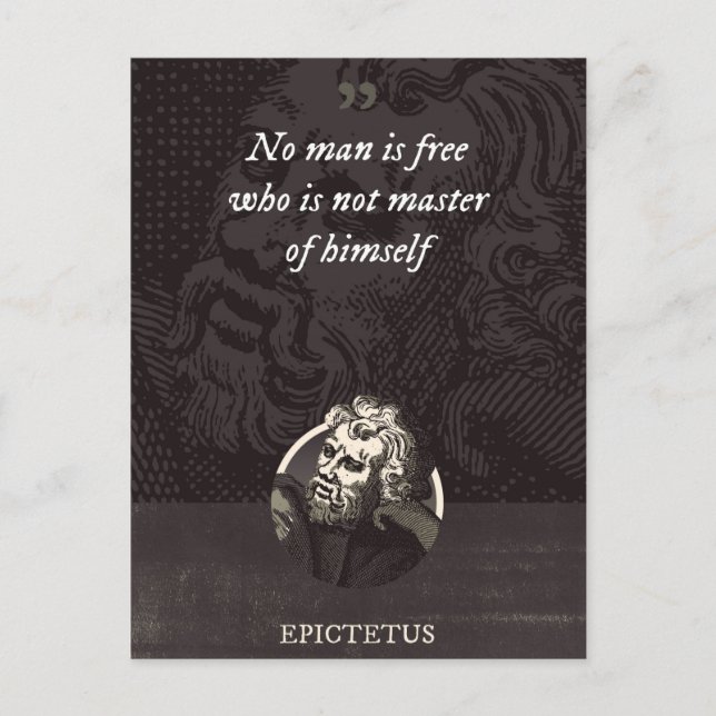 Carte Postale Aucun homme n'est libre qui n'est pas maître de lu (Devant)