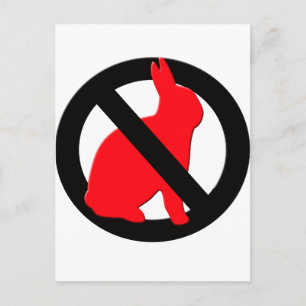 Carte Postale Aucun lapin autorisé