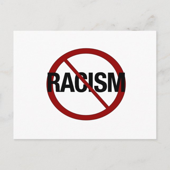Carte Postale Aucun racisme (Devant)