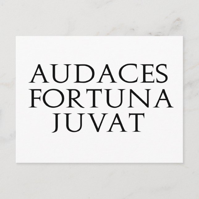 Carte Postale Audaces Fortuna Juvat (Devant)