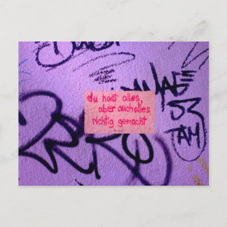 Carte Postale Aufmunternde Postkarte StreetArt