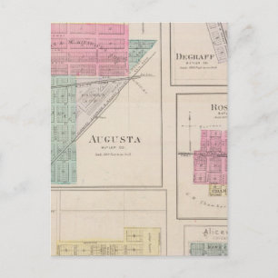 Carte Postale Augusta, Degraff, Ottumwa et Aliceville, Kansas