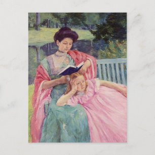 Carte Postale Auguste Lecture à sa fille par Mary Cassatt
