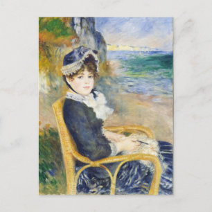 Carte Postale Auguste Renoir au bord de la mer Portrait de femme