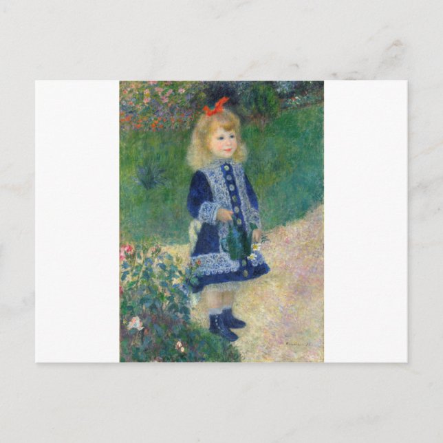 Carte Postale Auguste Renoir - Fille Avec Canne D'Arrosage (Devant)